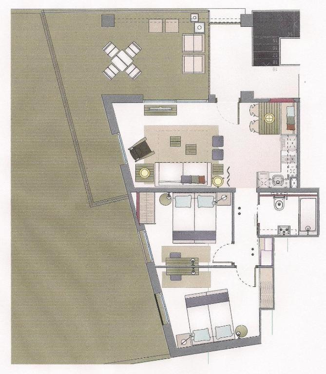 Apartamento de 2 dormitorios con terraza