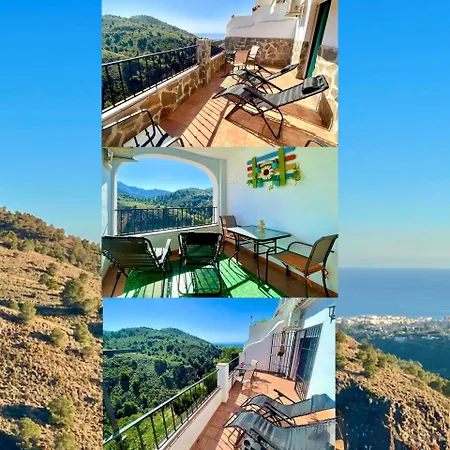 Apartamentos Axarquia , Frigiliana, terraza privada con vistas a la montaña rio y al mar-2