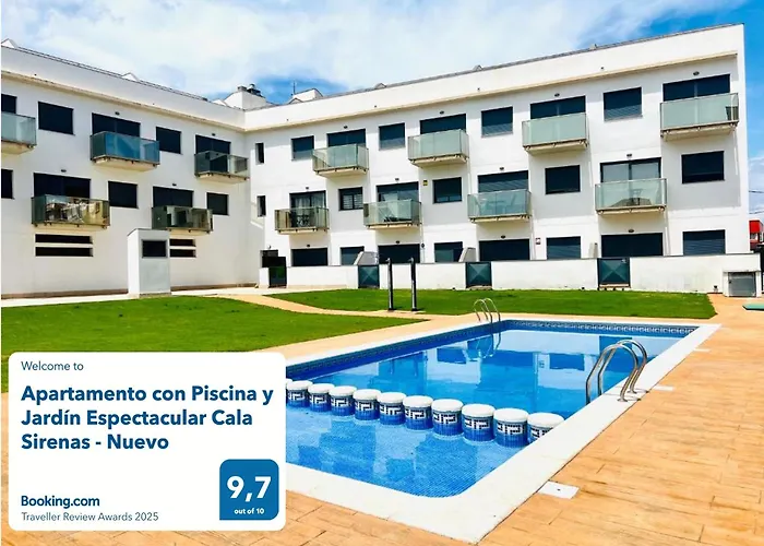 Apartamento con Piscina y Jardín Espectacular Cala Sirenas - Nuevo